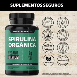 Spirulina Orgánica 100 Natural Premium  Espirulina Con Tecnología De Cápsulas Veganas - Spirulina Capsulas - Vitaminas Mujer  Hombre - Organic...     