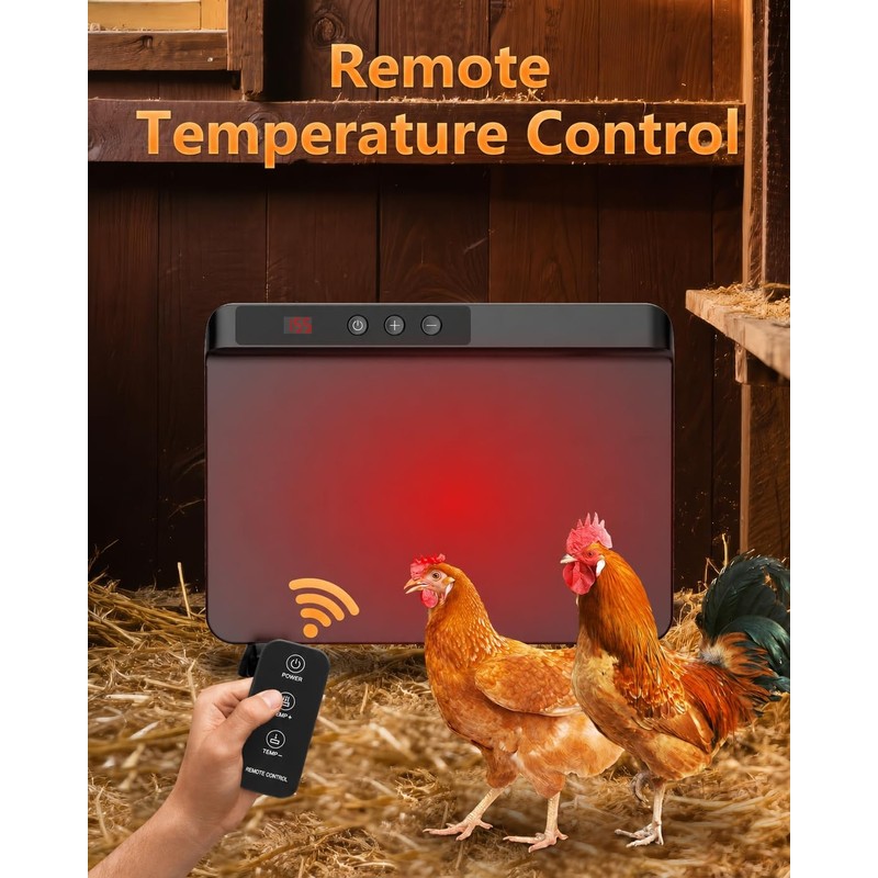 TIMEBAL 2026 Chicken Coop Heater, 200W UL Certified Radiant Panel,
