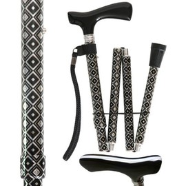 Vista International Fashion Pattern Folding Stick/Acrylic Handle Walking Poles, Multicolor