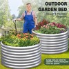 BTDVR 2PCS Tall 2×2ft Round Galvanized Raised Garden Bed Outdoor,