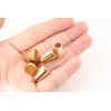 5pcs Gold Quality Metal Round Cord End Toggles Clothing Draw