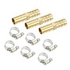 Motoforti Universal Barbed Hose Fitting, 10mm, Copper, Gold Tone, 1