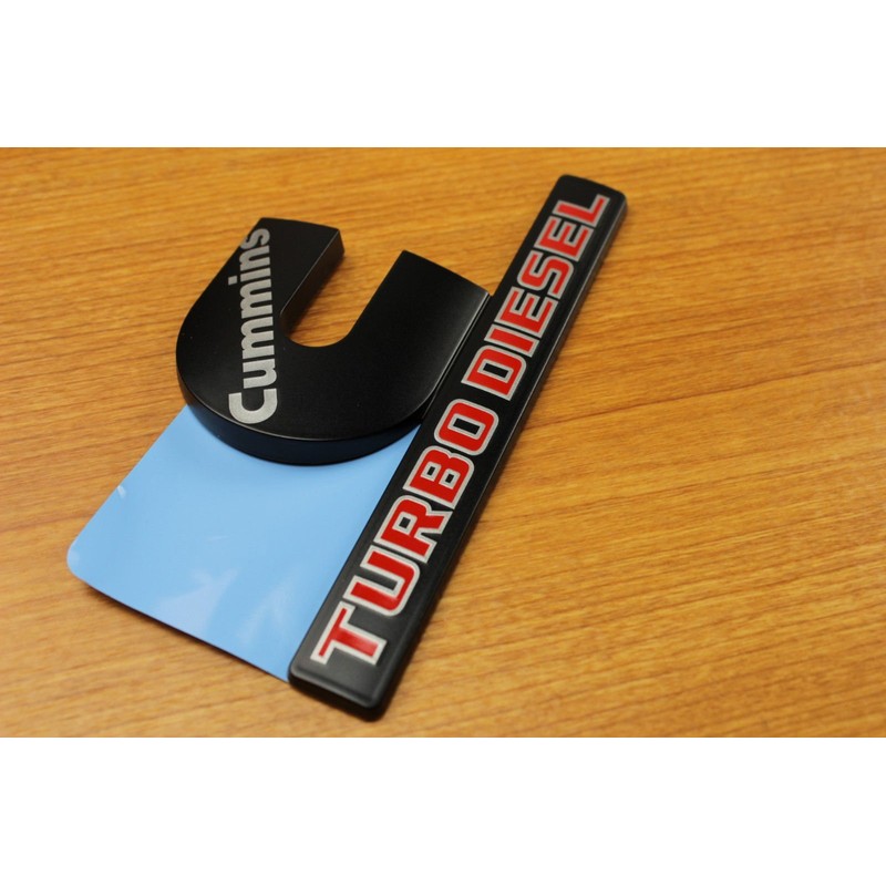 Dodge Ram 2500 3500 BLACK Cummins Turbo Diesel Decal Nameplate