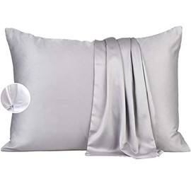 Bamboo Pillowcase Set 2-Pack - Set of 2 with Zipper, Satin Pillowcase, Cool Pillow Cases for Hot Sleepers, Cooling Eco Friendly Hypoallergenic Pillow Cases, Silky Smooth Cold Pillow Case