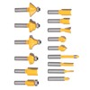 15Pcs Router Bit Straight Slotting Router Bit Cutter Tool Set