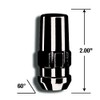 Gorilla Automotive 76641NBC Black 14mm x 1.50 Thread Size Chrome
