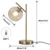 Fulesi Mid Century Modern Table Lamp Gold Globe Nightstand Lamp