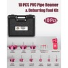 RESHARK 10 Pcs PVC Pipe Reamer Kit with 9 in