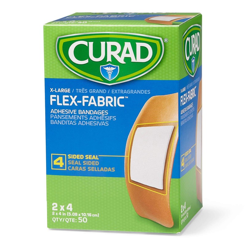 Curad Flex-Fabric Adhesive Bandages with Stretch to Conform to Wounds,