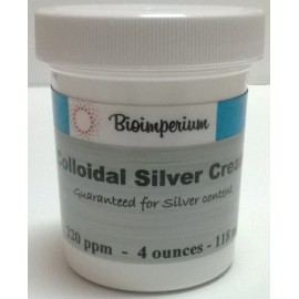 Bioimperium 220 ppm colloidal silver feet and body cream 4 oz ounces nano sized - no scents