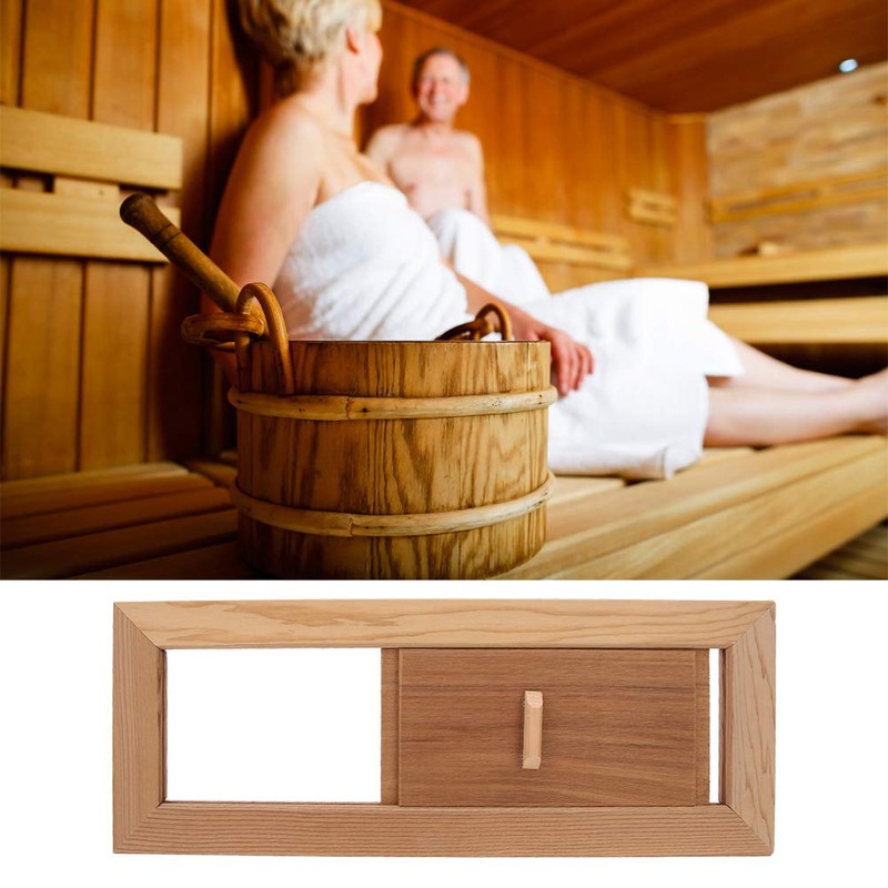 Solid Cedar Sauna Vent Panel Air Wooden Adjustable Room Ventilation