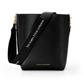 VICTORIA HYDE Fashion Bucket Bags, Women Leather Handbags, Large Shoulder Bag (Black)