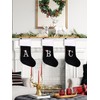 infleesh 20 Inches Monogrammed Christmas Stockings with Letters,Super Soft Christmas