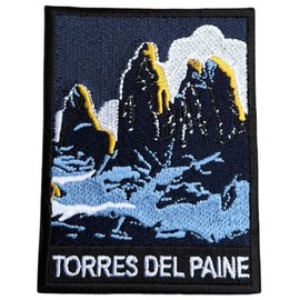 Torres del Paine Chile Patch (3.5") Embroidered Iron on Sew on Souvenir Travel Patagonia Emblem Gift Patch