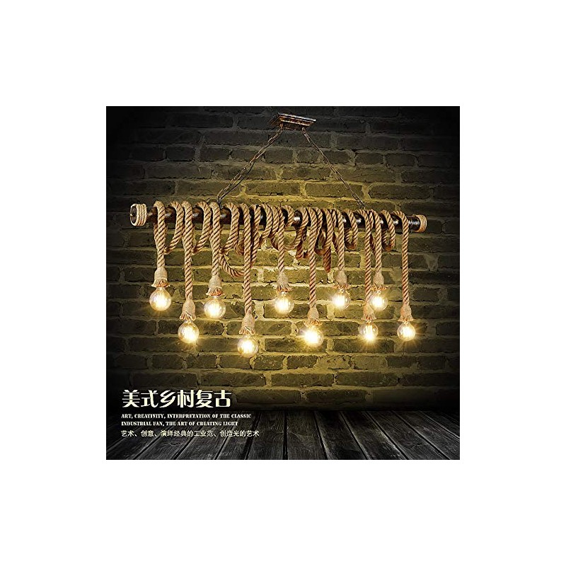 Vintage Rope Lamp, E27 200 cm Rustic Retro Style Dining