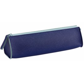 Raymei Fujii FY1177K Pencil Case, Color Edge, Synthetic Leather, Navy