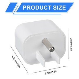 2pcs Grounding Adapter Splitter, Safety Grounding Plug Adapter Replacement Premium Copper ABS Material Socket Port Compatible with US Type B Outlet
