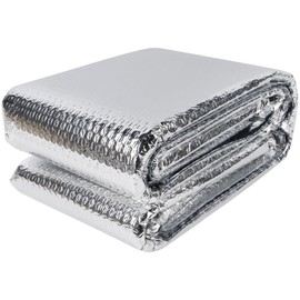 winemana Window Insulation Roll, 24IN x 20FT Reflective Heat Shield Bubble Film, Double-Sided Aluminum Foil Insulation, Weatherproof Garage Door Cover for Windows, RV, Basement, Winter & Summer