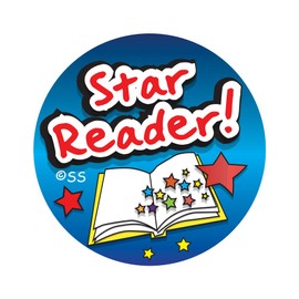 SuperStickers 'Star Reader!' 28mm Stickers. Pack of 125.