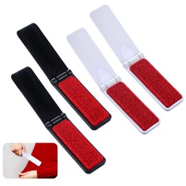 Tyqour Pack of 4 Practical Dust Brushes, Reusable Pet Hair Remover, Cleaning Brush, Lint Brush, Lint Remover, Clothes and Car (Black + White)