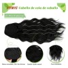 Extensiones Natural Coletas Cola Caballo Ondulado 24 PLG