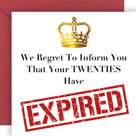 Cult Kitty Funny 30th Birthday Card Men - Gold Foil Inform 30th - Funny 30th Birthday Cards for Women, 30th Card, Sister 30th Birthday Card