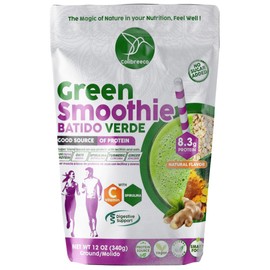 COLIBREECO, Natural Green Smoothie, 12 Ounce (Pack of 1), Super Blend Based on Soy Protein with Lecithin and Oats, Probiotics for Digestive Support - Vegan & Gluten Free.