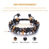 CrystalTears Mens Crystal Bracelet Tiger Eye Black Obsidian Hematite Healing