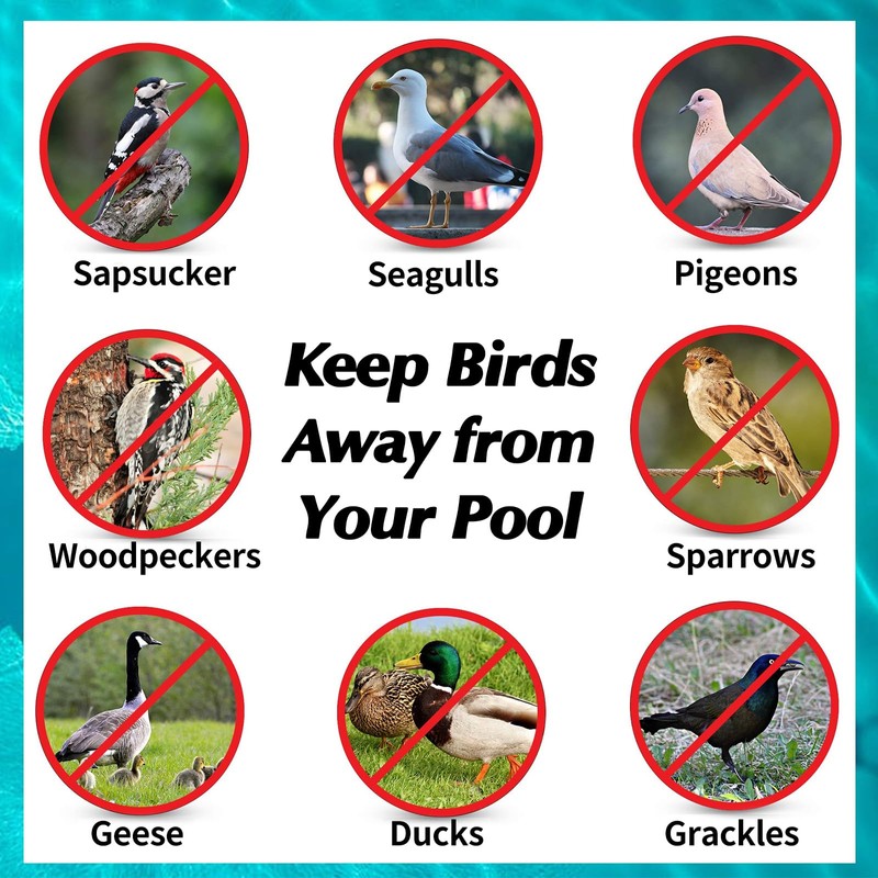 Pool Bird Deterrent, Floating Reflective Windmill Bird Scare Devices, Keep