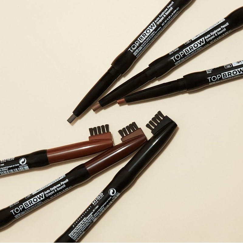 Kiss New York Professional Long-Lasting Eyebrow, Retractable Eyebrow Pencil, Rich