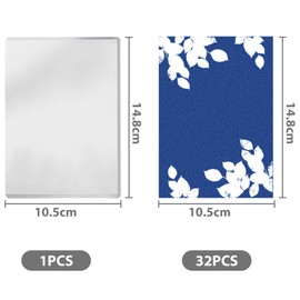 CLKE 32 Pieces Solar Printing Set, A6 Cyanotype Printing Paper, High Sensitive Sun Art Paper, Natural Printing Paper, Sun Printing Paper with Acrylic Tool for Kids and Adults, DIY Crafts