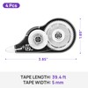 JEFURE 4 Pcs Correction Tape, 39.37 Ft White Wrong Out