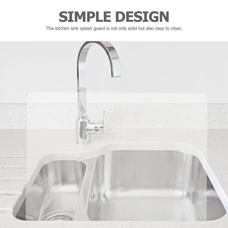 VOSAREA Acrylic Sink Splash Guard, Freestanding Kitchen Splash Panel Barrier