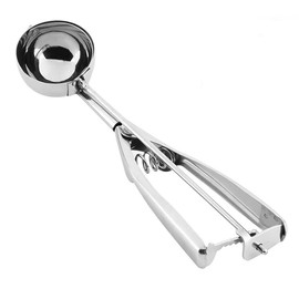 Ice Cream Spoons 1x 4/5/6cm Ice Cream Spoon Stainless Steel Spring Handle Masher Cookie Scoop for Fruit, Ice Cream, Mashed Food, Baking Spoon Scoopers (1 PCS, 5cm)