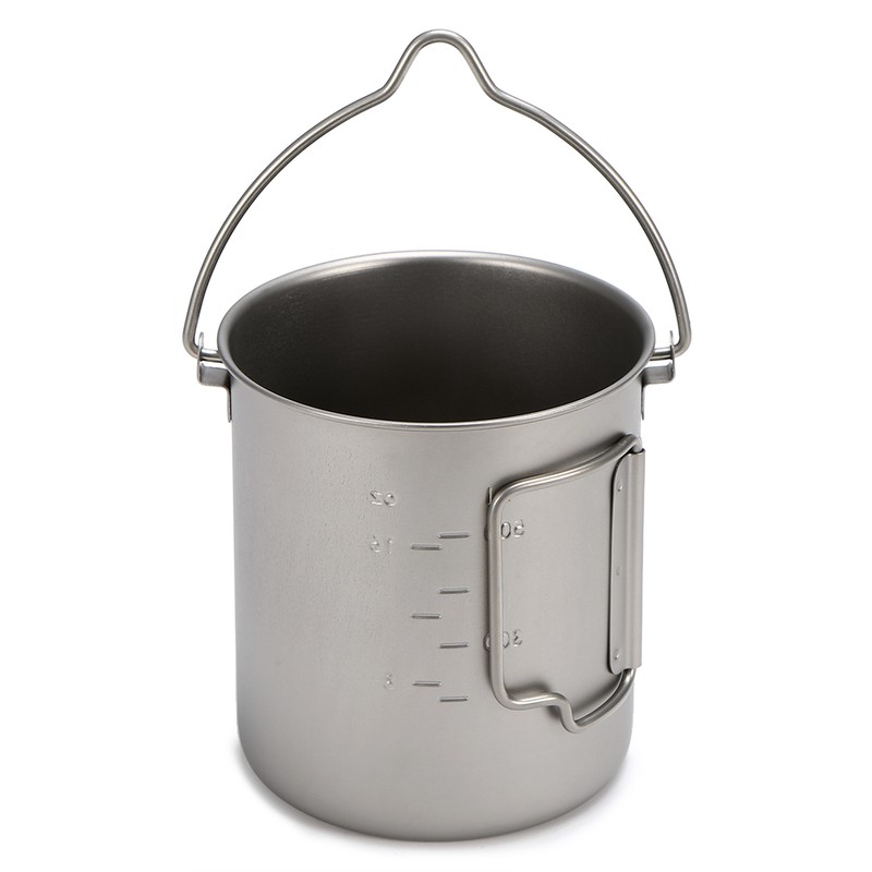 450ml 750ml Cup Set Ultralight Titanium Cup Hanging Pot Set