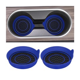 Mandark Car Cup Holder Coaster, 2.75 Inch Non-Slip Vehicle Cup Holder Insert Mats, Dustproof Automotive Interior Console Cup Insulated Pads Accessories, Universal for SUV, Sedan, Truck (Blue)