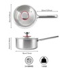 Pure Titanium Pot,2.5qt Saucepan with Lid, Stay-Cool Handle