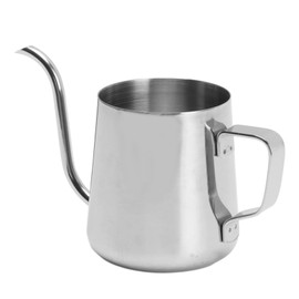 Hervidor de Agua para café, Boquilla Larga y Estrecha, Cuello de Cisne de Acero Inoxidable 304, Tetera para té y café (250ML Plata)