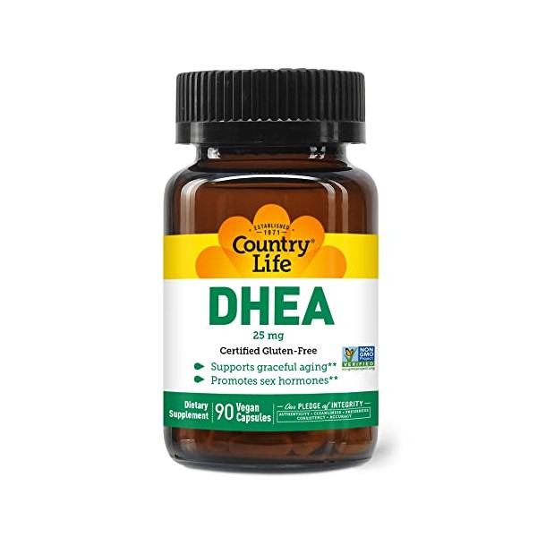 Country Life - Dhea (Dehydroepiandrosterone), 25 mg, 90 Capsules