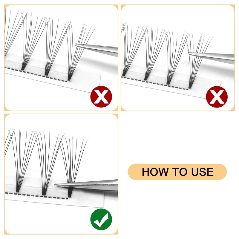 Premade Fans Eyelash Extensions 8D 0.07mm C 13mm Short Stem|Optinal