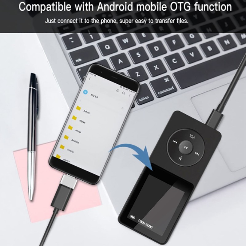 MP3 MP4 Player Bluetooth 5.0 Ultra Thin Digital LCD 1.77