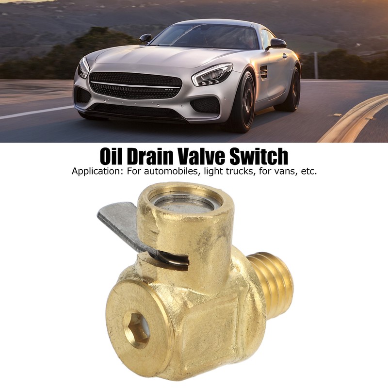 Engine Oil Drain Valve M12‑1.75 Connector Quick Brass Stainless Steel