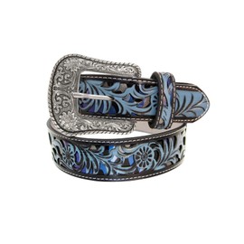 TOPACC Western Belts for Woman Men Cowboy Belt Cowgirl Bohemian Floral Tooled Belt for Jeans Pants Country Concert Outfit