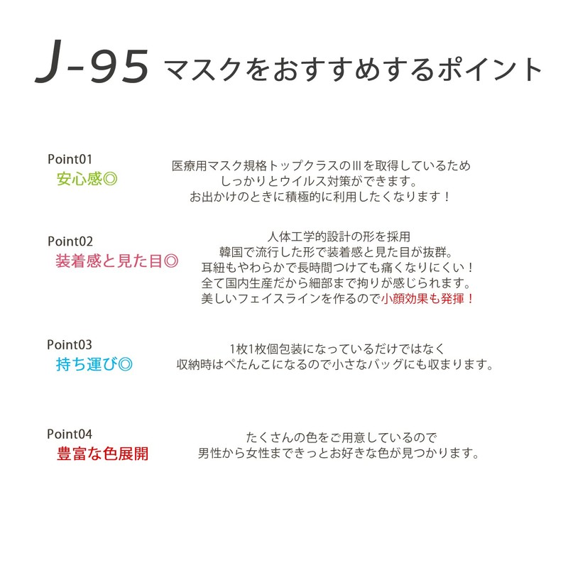 Siroppu J-95 Mask, Made in Japan, J-95MASK (JIS Standard) Genuine
