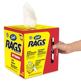 nmgb Scott 75260 Rags in a Box, White 6 Boxes (200 Towels per Box)