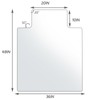 GLSLAND Irregular Tempered Glass Floor Mat - 36" x 48"