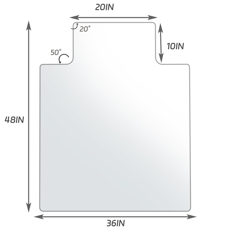 GLSLAND Irregular Tempered Glass Floor Mat - 36" x 48"