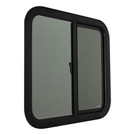 RecPro RV Window | 24" W x 24" H | Teardrop Horizontal Slide | RV Window Replacement | Optional 1 1/2" Trim (1 Window, with Trim)