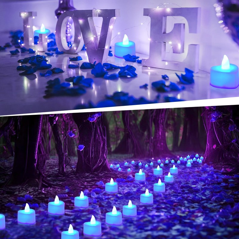 KOABY 2000/4000/8000pcs Artificial Rose Petals with LED Tea Lights Kit,