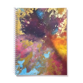 Gartner Studios Galaxy Spiral Notebook, Multicolored, 8 by 10.5 Inches, 80 Pages, 1 Count